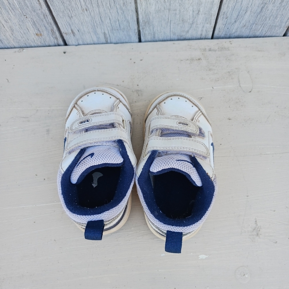 Nike Little Pico III White Blue Sneakers Shoes Toddler Baby Size US‎ 5 CW - Picture 6 of 8